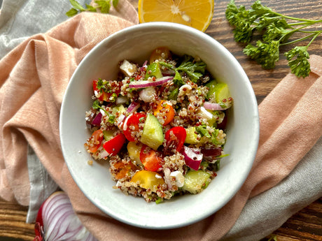 Milanese Cucumber Tabouleh in a bowl