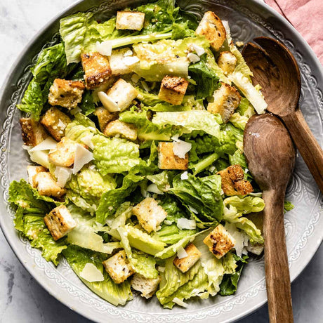 caesar salad in a bowl