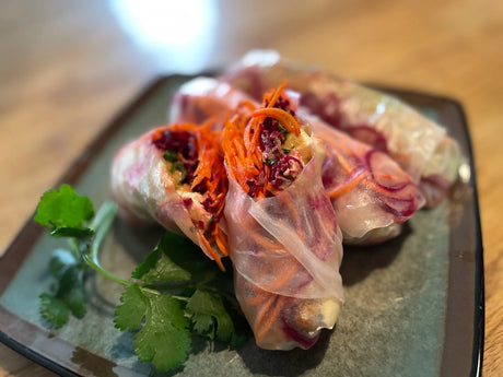 Thai wraps on a plate