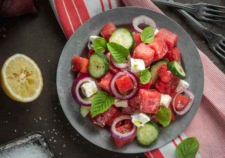 Watermelon, Cucumber & Mint Summer Salad