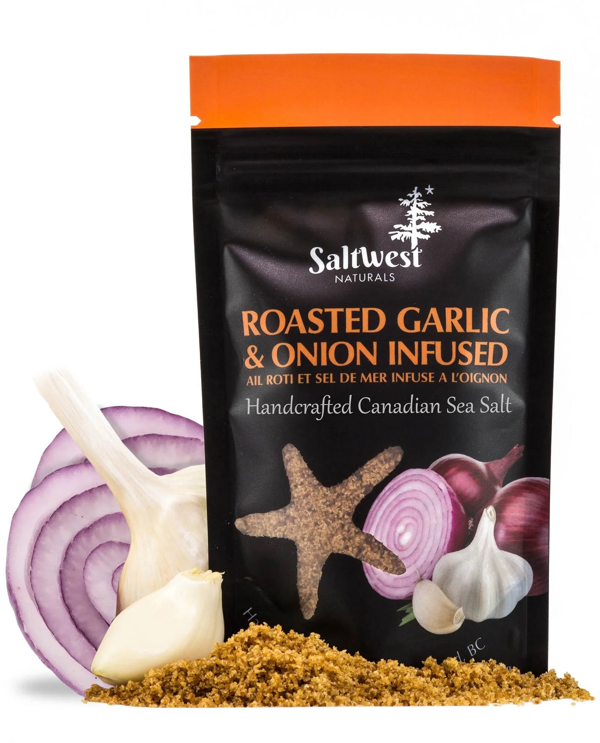 Roasted Garlic & Onion Infused Sea Salt (Saltwest™) 40g